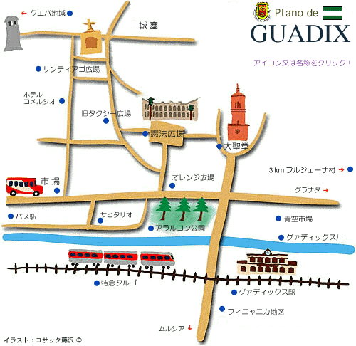 グァディックス地図/Plano de Guadix